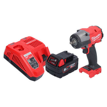 Clé à chocs sans fil Milwaukee M18 FMTIW2F38-501 18 V 745 Nm 3/8" sans balai + 1x batterie 5,0 Ah + chargeur