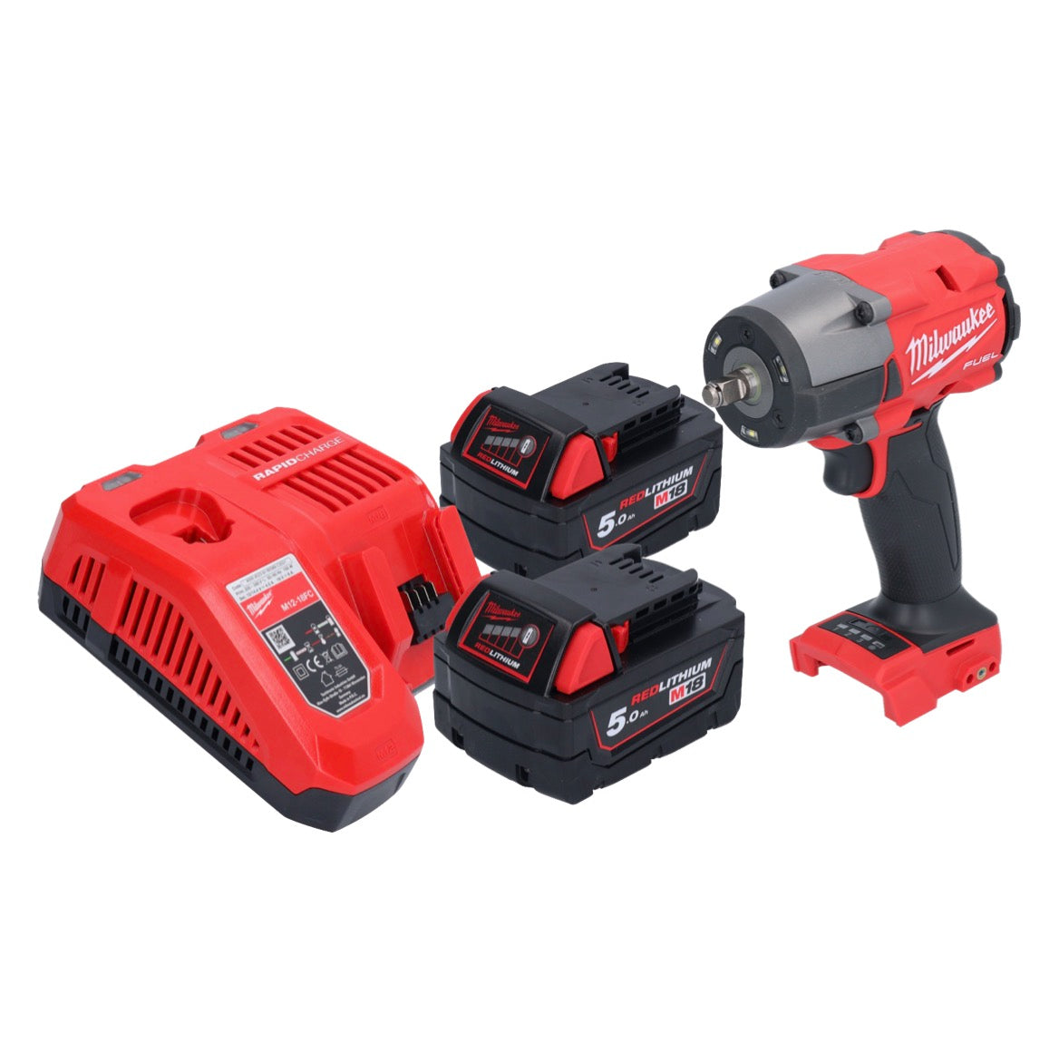 Milwaukee M18 FMTIW2F38-502 Akku Schlagschrauber 18 V 745 Nm 3/8" Brushless + 2x Akku 5,0 Ah + Ladegerät