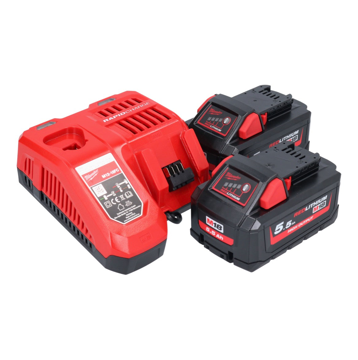 Milwaukee M18 FMTIW2F38-552 Akku Schlagschrauber 18 V 745 Nm 3/8" Brushless + 2x Akku 5,5 Ah + Ladegerät