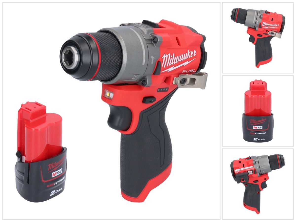 Perceuse à percussion sans fil Milwaukee M12 FPD2-201 12 V 45 Nm sans balais + 1x batterie 2,0 Ah - sans chargeur