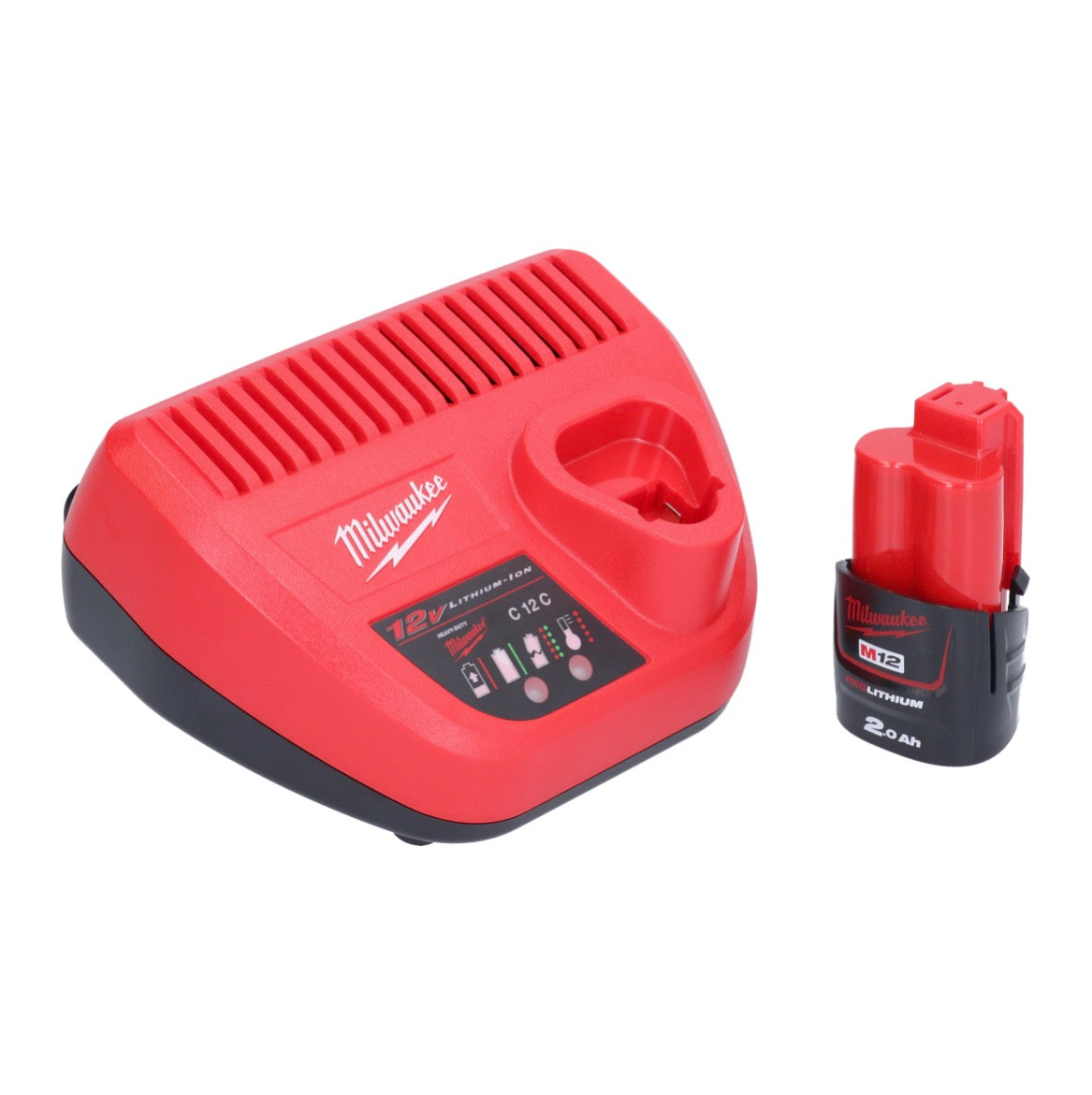 Perceuse à percussion sans fil Milwaukee M12 FPD2-201 12 V 45 Nm sans balais + 1 batterie 2,0 Ah + chargeur