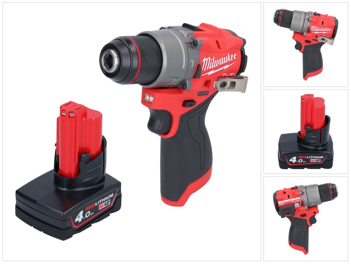 Perceuse à percussion sans fil Milwaukee M12 FPD2-401 12 V 45 Nm sans balais + 1x batterie 4,0 Ah - sans chargeur