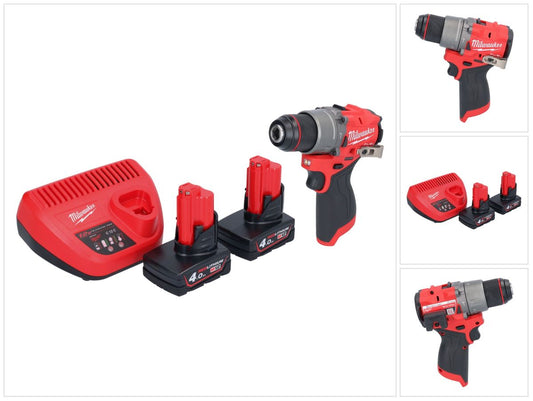 Perceuse à percussion sans fil Milwaukee M12 FPD2-402 12 V 45 Nm sans balais + 2 batteries 4,0 Ah + chargeur