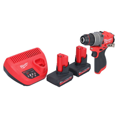 Perceuse à percussion sans fil Milwaukee M12 FPD2-502 12 V 45 Nm sans balais + 2 batteries 5,0 Ah + chargeur