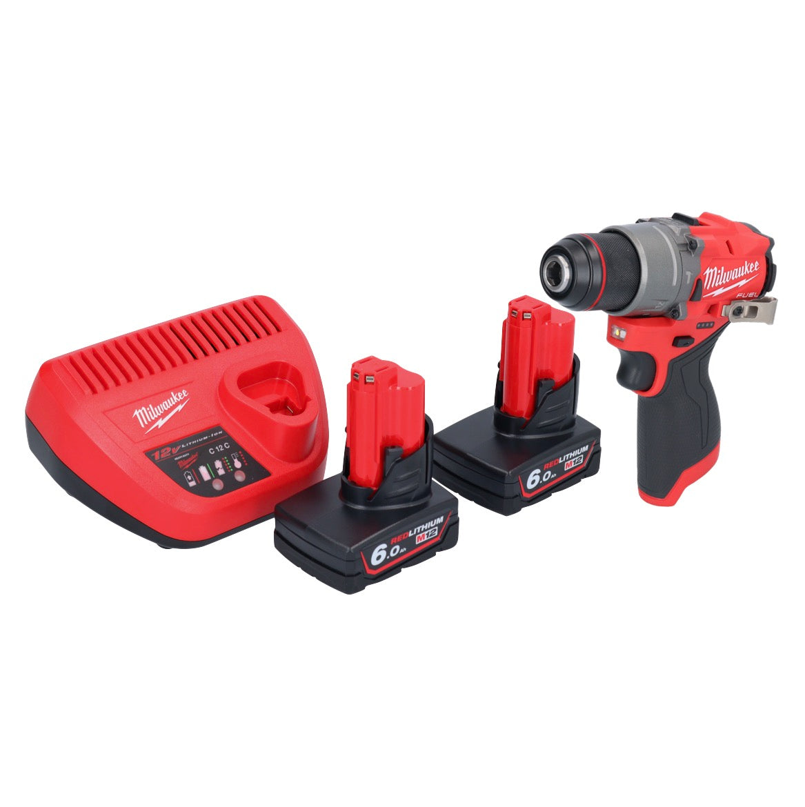 Milwaukee M12 FPD2-602 Akku Schlagbohrschrauber 12 V 45 Nm Brushless + 2x Akku 6,0 Ah + Ladegerät