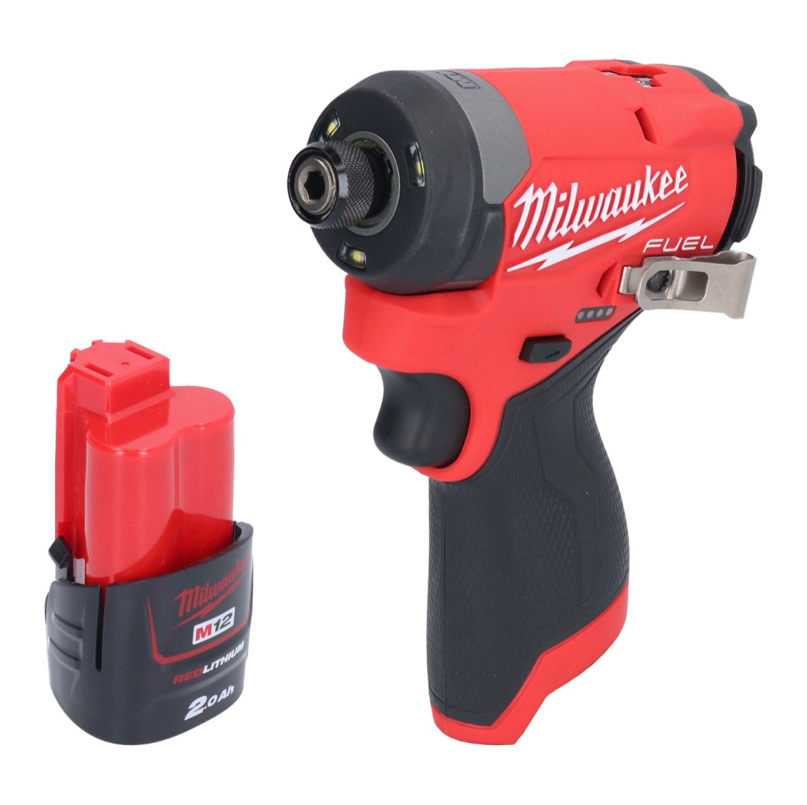 Clé à chocs sans fil Milwaukee M12 FID2-201 12 V 170 Nm 1/4" brushless + 1x batterie 2,0 Ah - sans chargeur