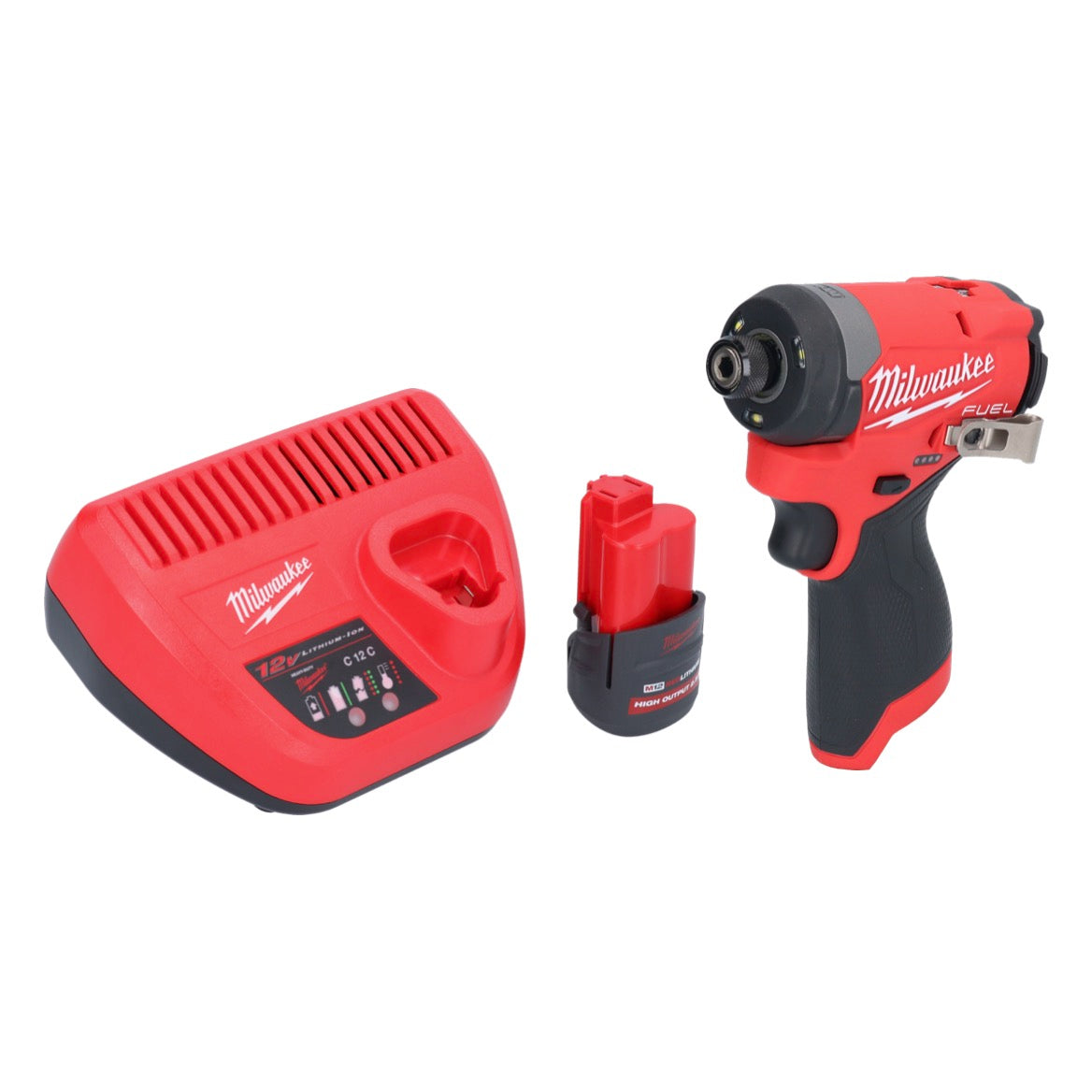 Milwaukee M12 FID2-251 Akku Schlagschrauber 12 V 170 Nm 1/4" Brushless + 1x Akku 2,5 Ah + Ladegerät