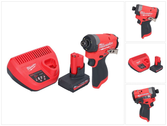 Milwaukee M12 FID2-501 Akku Schlagschrauber 12 V 170 Nm 1/4" Brushless + 1x Akku 5,0 Ah + Ladegerät