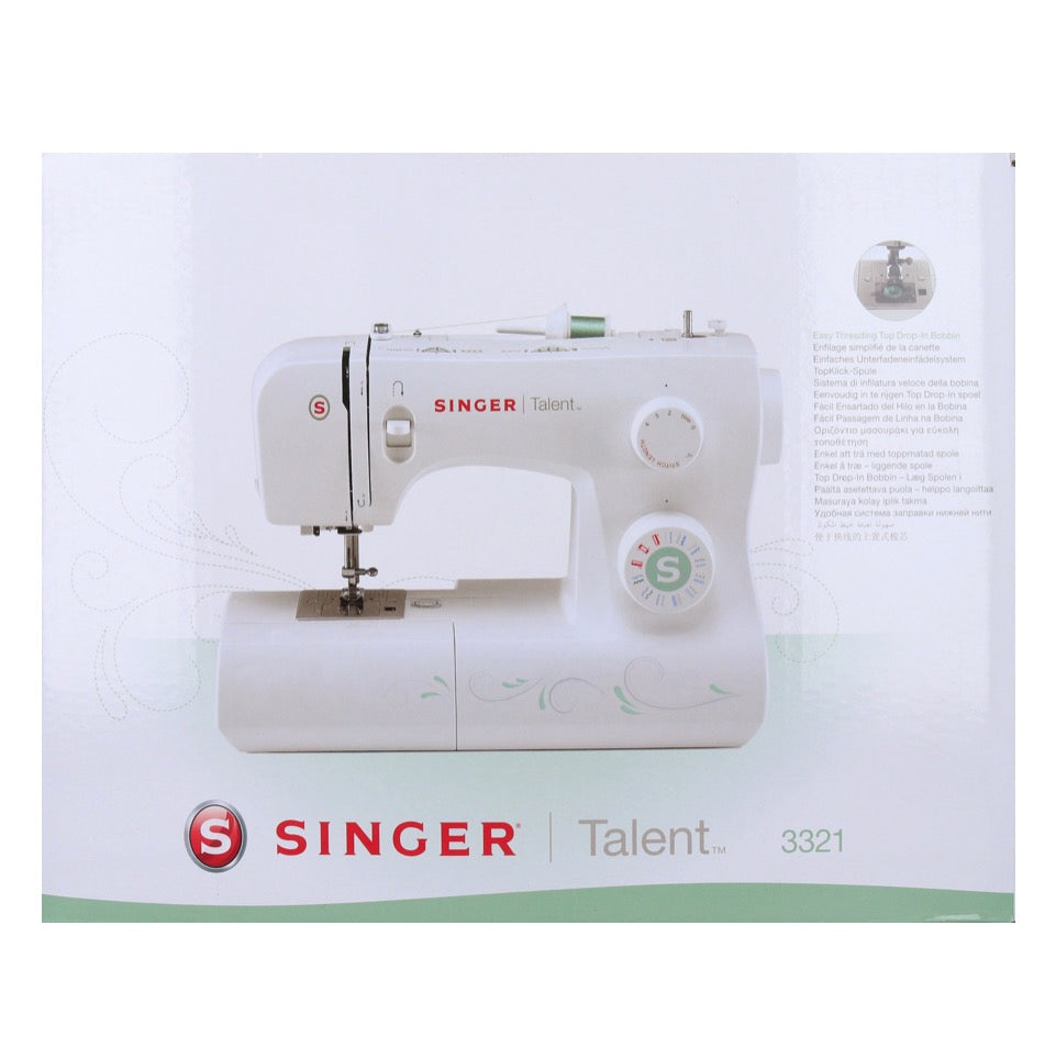 Singer TALENT 3321 Halbautomatische Nähmaschine 85 Watt 1100 U/min 21 Nähprogramme