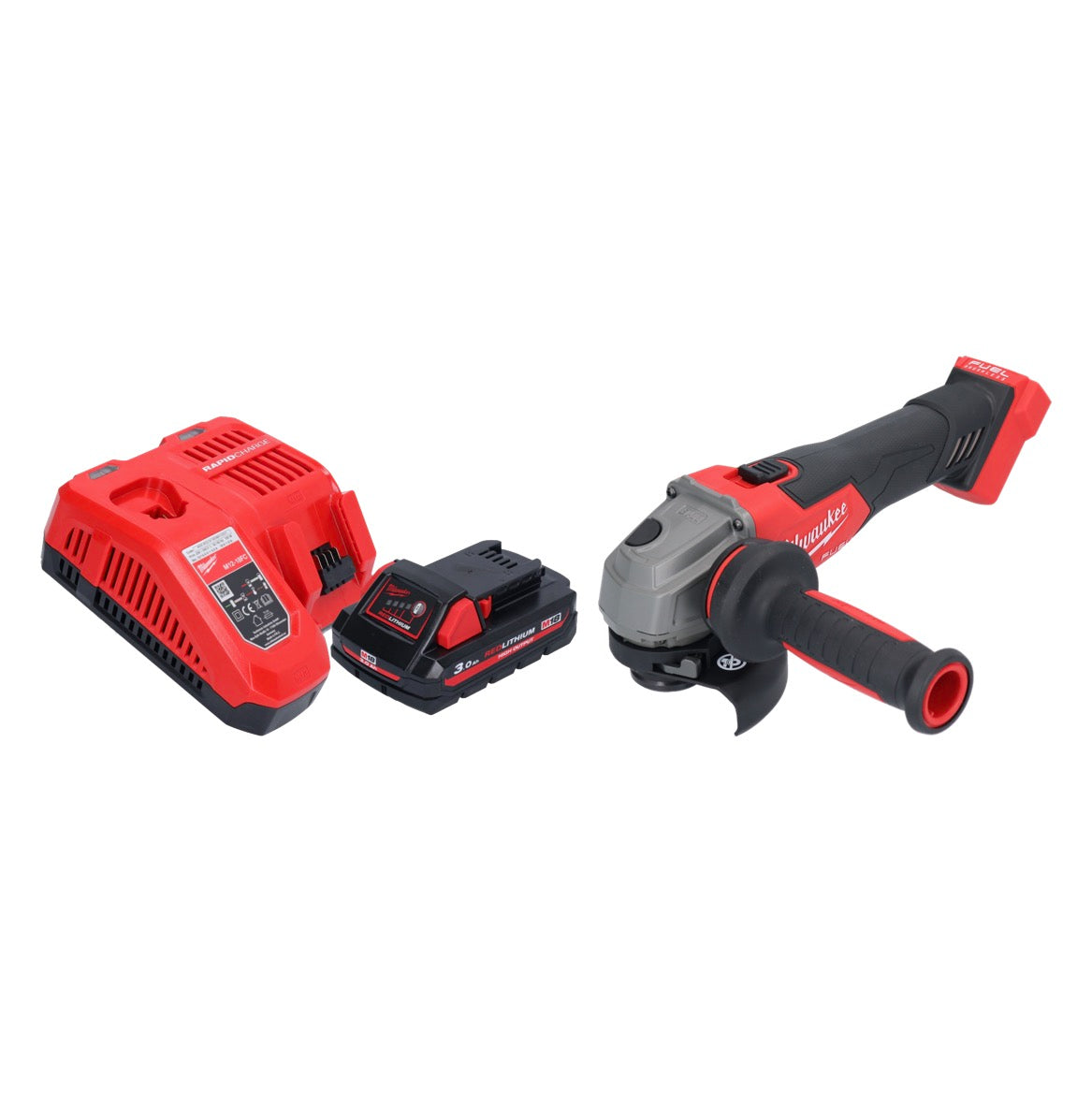 Meuleuse d'angle sur batterie Milwaukee M18 FSAG115X-301 18 V 115 mm sans balais + 1x batterie 3,0 Ah + chargeur