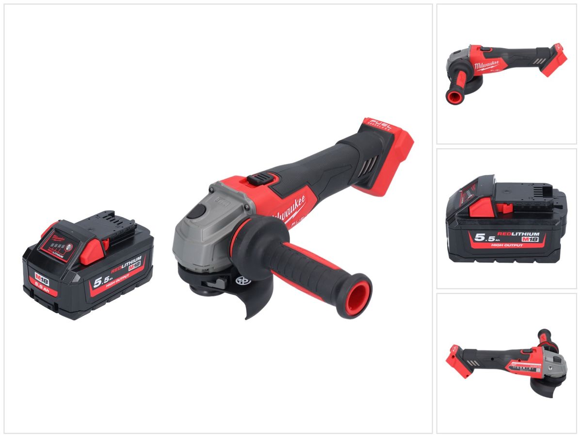 Milwaukee M18 FSAG115X-551 Akku Winkelschleifer 18 V 115 mm Brushless + 1x Akku 5,5 Ah - ohne Ladegerät