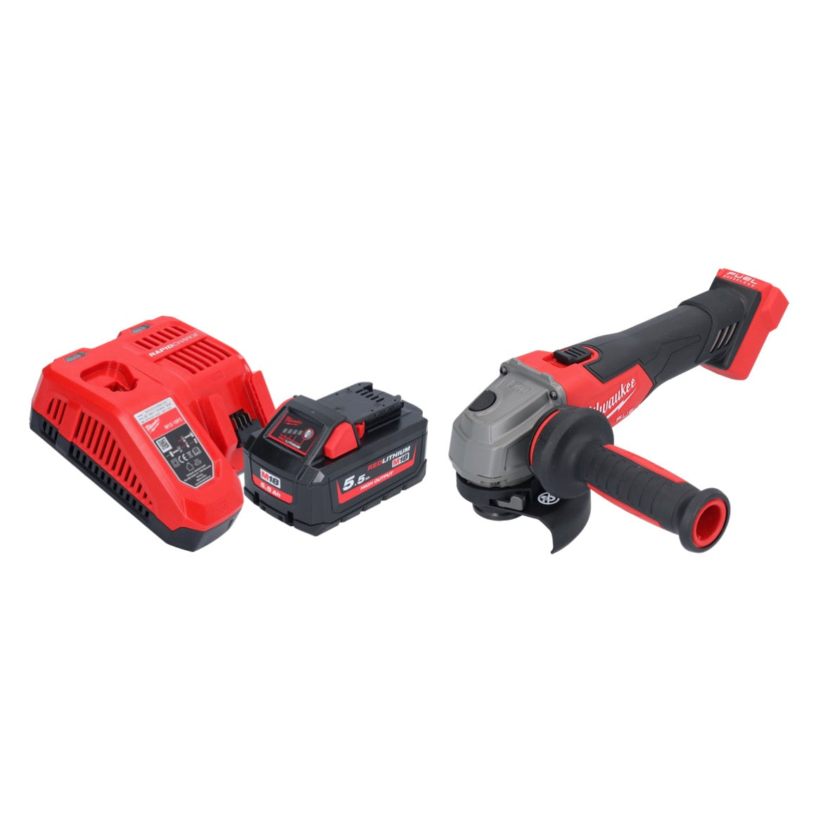 Meuleuse d'angle sur batterie Milwaukee M18 FSAG115X-551 18 V 115 mm sans balais + 1x batterie 5,5 Ah + chargeur