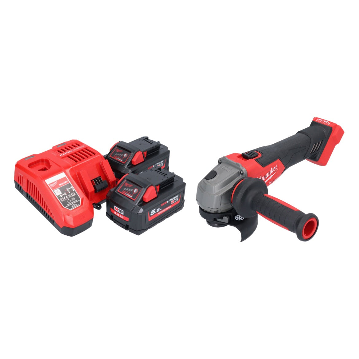 Milwaukee M18 FSAG115X-552 Akku Winkelschleifer 18 V 115 mm Brushless + 2x Akku 5,5 Ah + Ladegerät