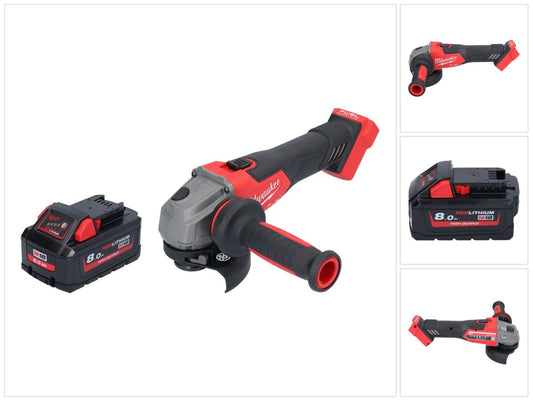 Milwaukee M18 FSAG115X-801 Akku Winkelschleifer 18 V 115 mm Brushless + 1x Akku 8,0 Ah - ohne Ladegerät