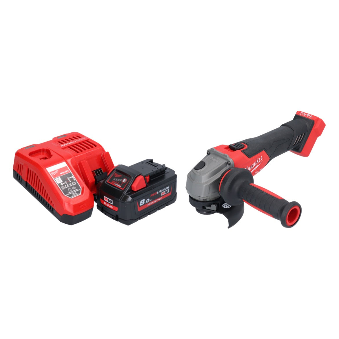 Milwaukee M18 FSAG115X-801 Akku Winkelschleifer 18 V 115 mm Brushless + 1x Akku 8,0 Ah + Ladegerät