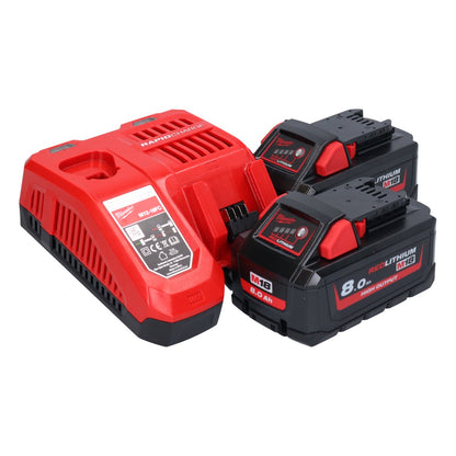 Meuleuse d'angle sur batterie Milwaukee M18 FSAG115X-802 18 V 115 mm sans balais + 2x batteries 8,0 Ah + chargeur