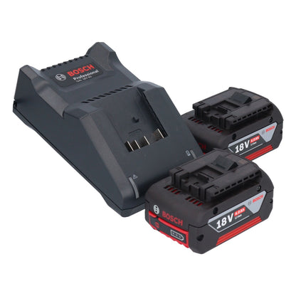 Bosch GWS 18V-10 Professional Akku Winkelschleifer 18 V 115 mm Brushless + 2x Akku 4,0 Ah + Ladegerät