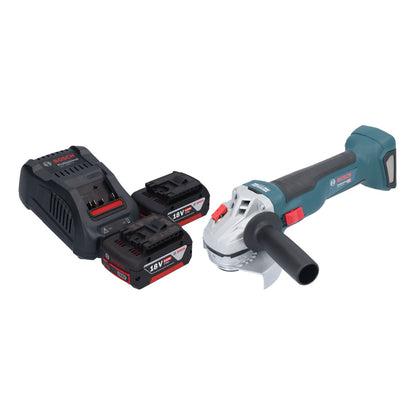 Bosch GWS 18V-10 Professional Akku Winkelschleifer 18 V 115 mm Brushless + 2x Akku 5,0 Ah + Ladegerät