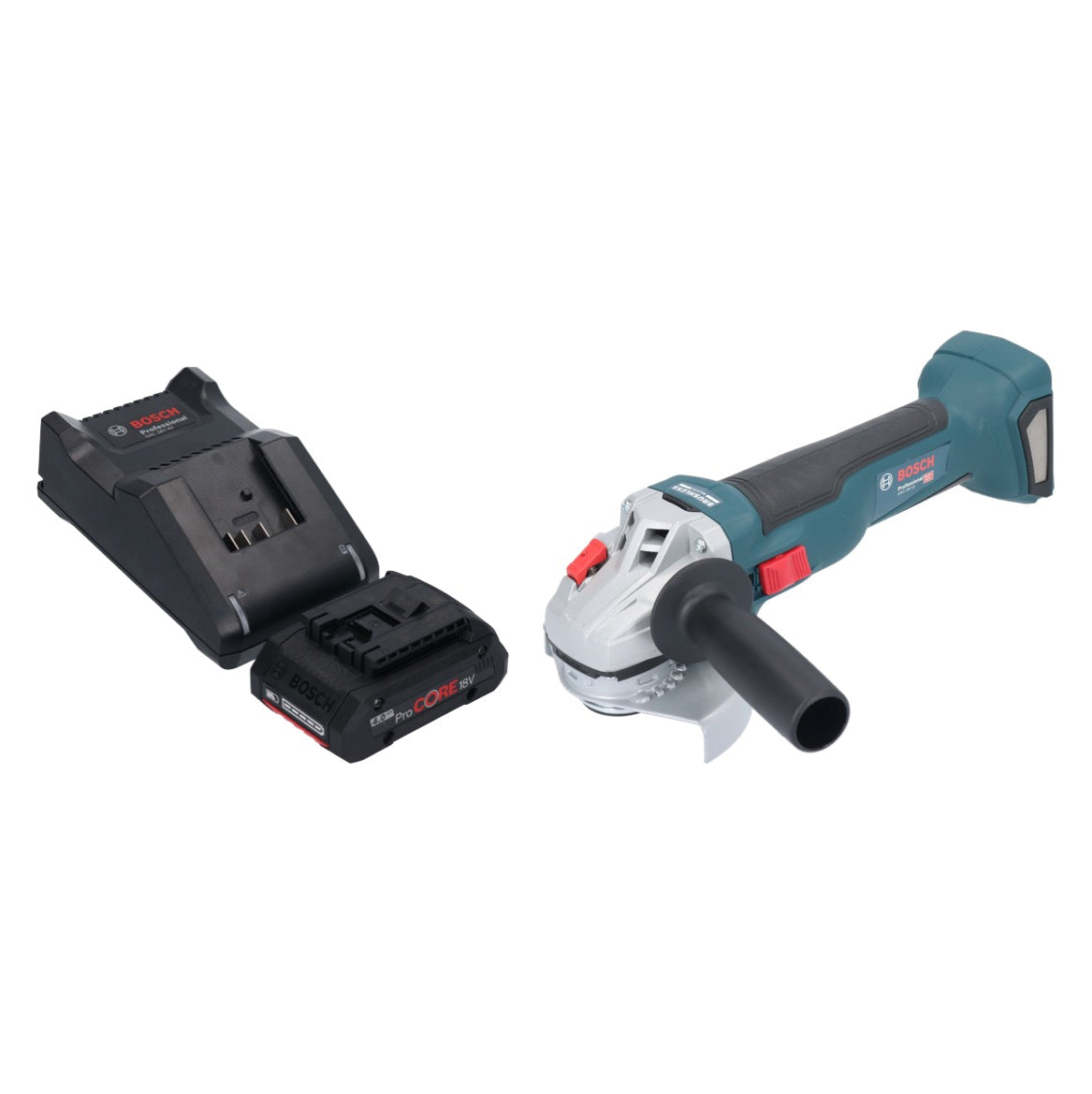 Meuleuse d'angle sans fil Bosch GWS 18V-10 Professional 18 V 115 mm sans balais + 1 batterie ProCORE 4,0 Ah + chargeur