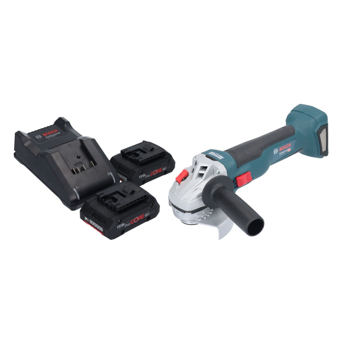 Meuleuse d'angle sans fil Bosch GWS 18V-10 Professional 18 V 115 mm sans balais + 2 batteries ProCORE 4,0 Ah + chargeur