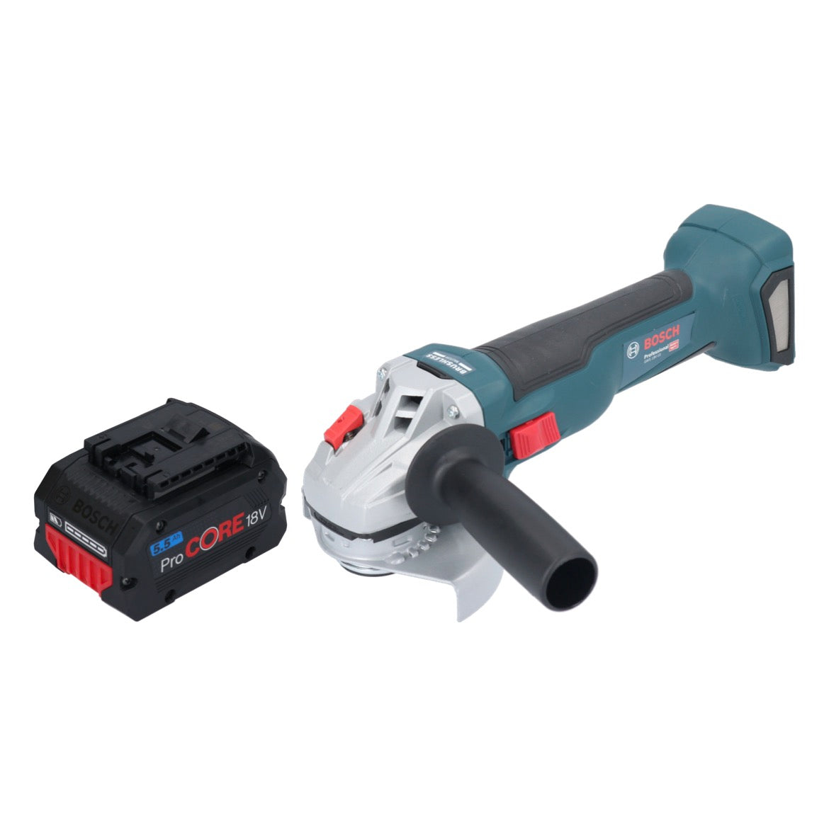 Bosch GWS 18V-10 Professional Akku Winkelschleifer 18 V 115 mm Brushless + 1x ProCORE Akku 5,5 Ah - ohne Ladegerät