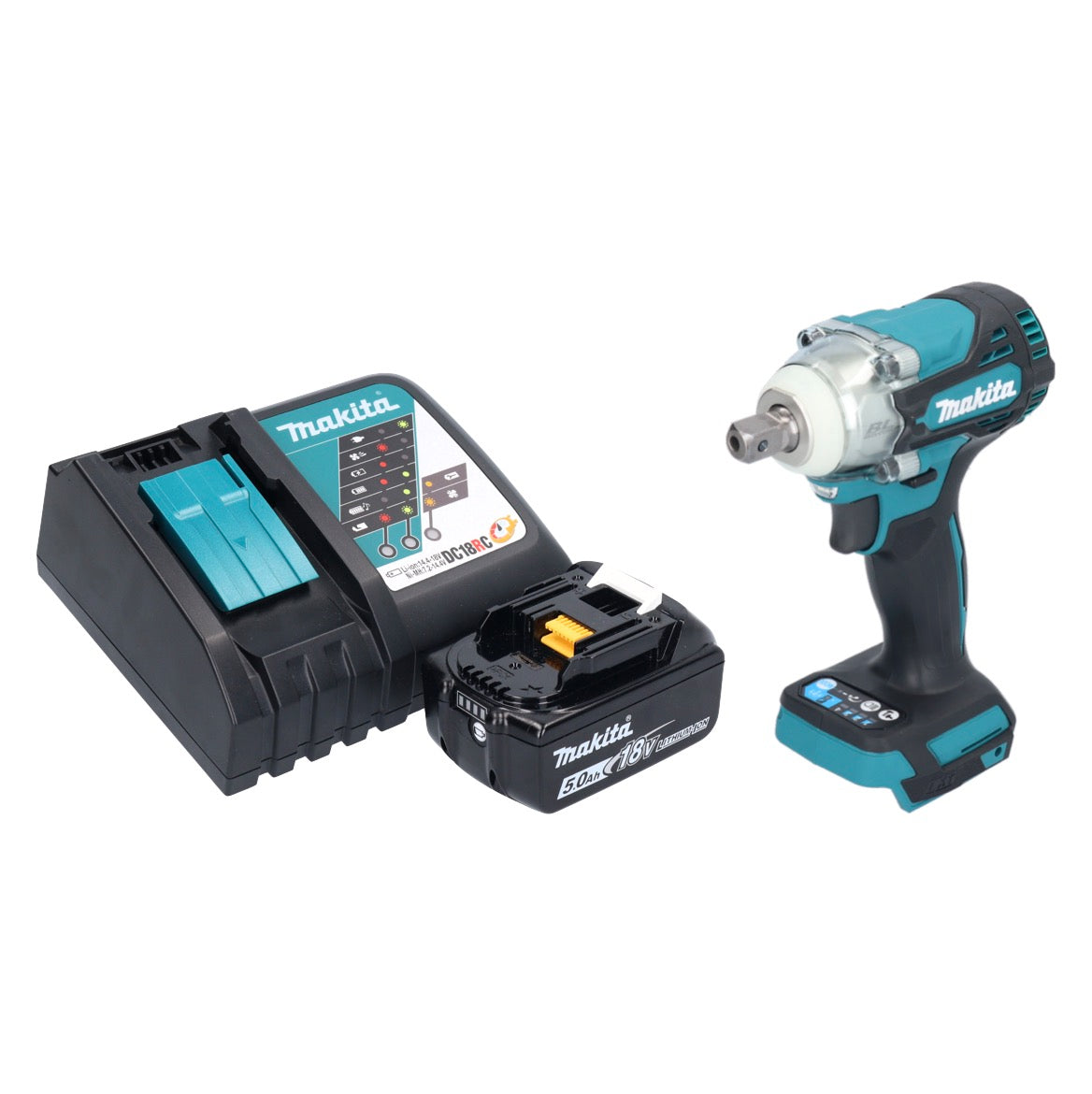 Makita DTW 301 RT1 Akku Schlagschrauber 18 V 330 Nm 1/2" Brushless + 1x Akku 5,0 Ah + Ladegerät