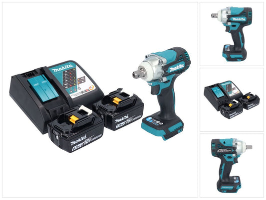 Makita DTW 301 RT Clé à chocs sans fil 18 V 330 Nm 1/2" sans balai + 2x batteries 5,0 Ah + chargeur