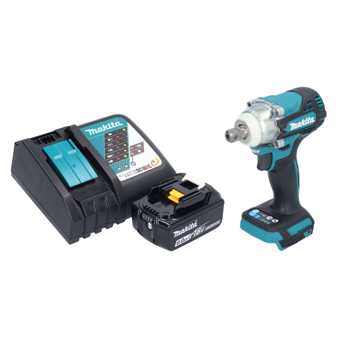 Makita DTW 301 RG1 Akku Schlagschrauber 18 V 330 Nm 1/2" Brushless + 1x Akku 6,0 Ah + Ladegerät