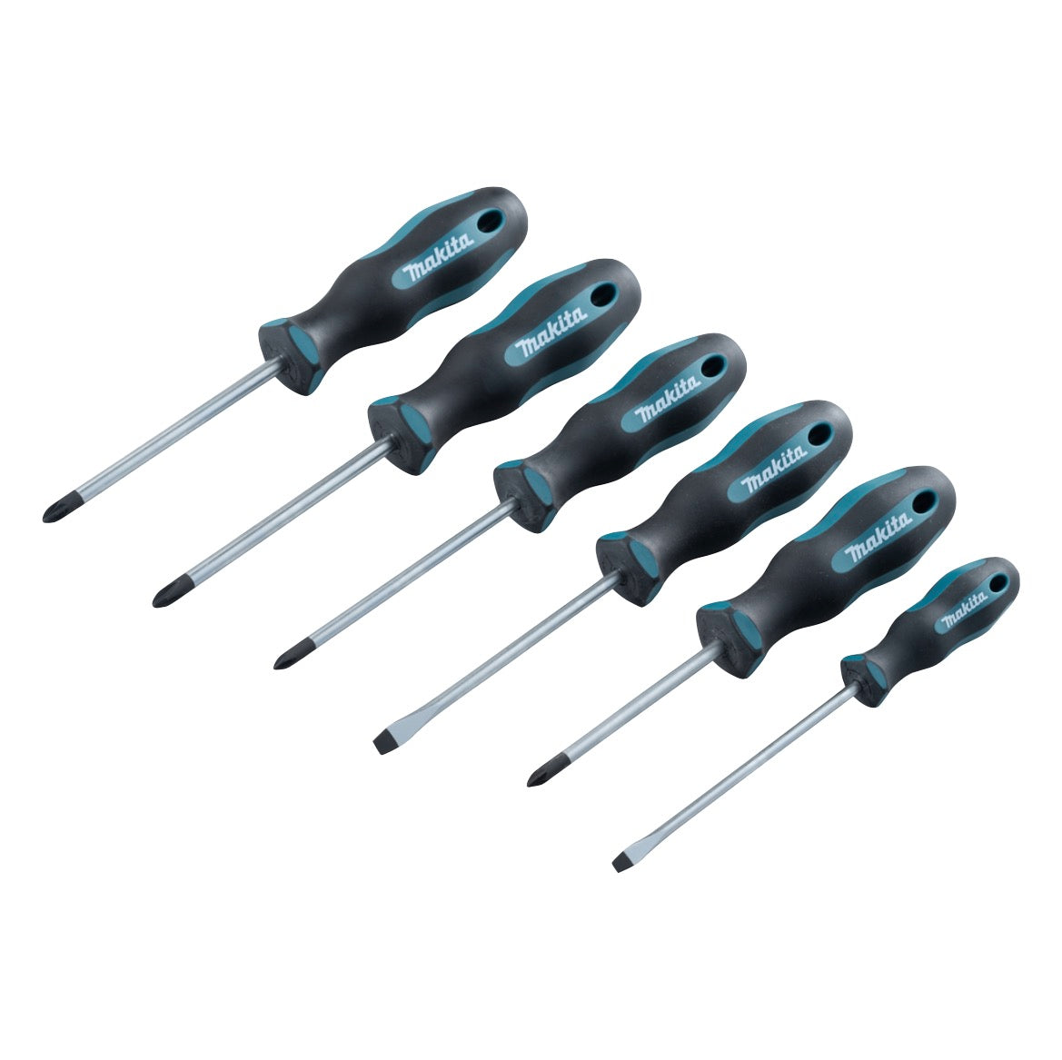 Makita E-10528 Schraubendreher Set 6 tlg. SL4 / SL5,5 / PH1 / PH2 / PZ1 / PZ2