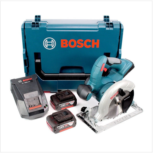 Bosch GKS 18 V-LI Professional 18 V 165 mm Akku Kreissäge im L-Boxx mit 2 x GBA 4 Ah Akku und AL 1860 Ladegerät - Toolbrothers