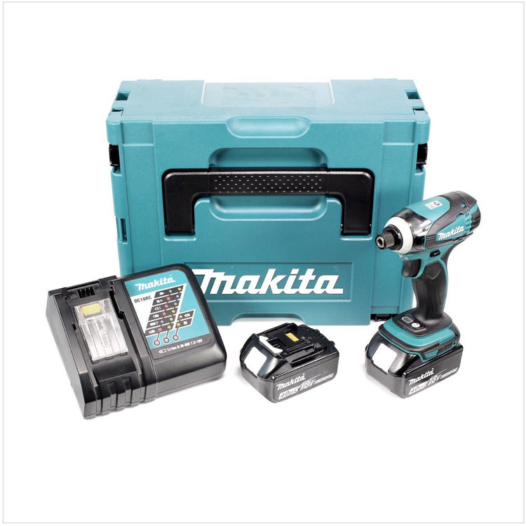 Makita DTD 146 RMJ 18 V Li-ion Akku Schlagschrauber im Makpac mit 2x BL 1840 B 4,0 Ah Akku und DC 18 RC Ladegerät - Toolbrothers