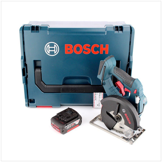 Bosch GKM 18 V-LI Professional Akku Metall Kreissäge 136 mm mit 1 x Bosch GBA 5,0 Ah Li-Ion Akku + L-Boxx - Toolbrothers