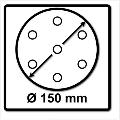 Festool STF D150/16 P40 GR / 50 Schleifscheiben Granat 150 mm 50 Stück ( 496975 )