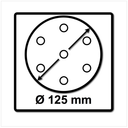 Festool STF D125/8 Schleifscheiben 125 mm Granat P120 GR / 100 Stück ( 497169 )