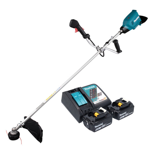 Makita DUR 369 ARG2 débroussailleuse à batterie 36 V (2x 18 V) 43 cm sans balais + 2x batterie 6,0 Ah + chargeur