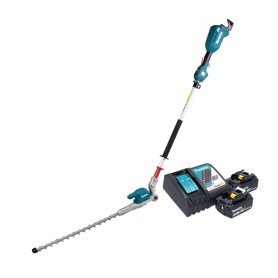 Taille-haie à batterie Makita DUN 500 WRG2 18 V 50 cm sans balai + 2x batteries 6,0 Ah + chargeur