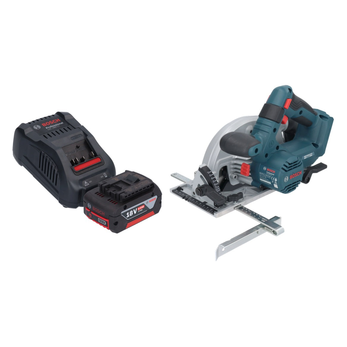 Bosch GKS 18V-57-2 Scie circulaire professionnelle sur batterie 18 V 165 mm sans balais + 1 batterie 6,0 Ah + chargeur