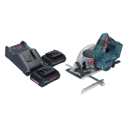 Bosch GKS 18V-57-2 Scie circulaire professionnelle sur batterie 18 V 165 mm sans balais + 2 batteries ProCORE 4,0 Ah + chargeur