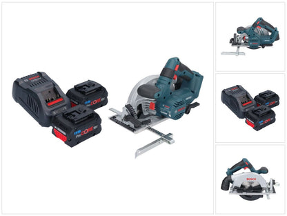 Bosch GKS 18V-57-2 Professional Akku Handkreissäge 18 V 165 mm Brushless + 2x ProCORE Akku 5,5 Ah + Ladegerät