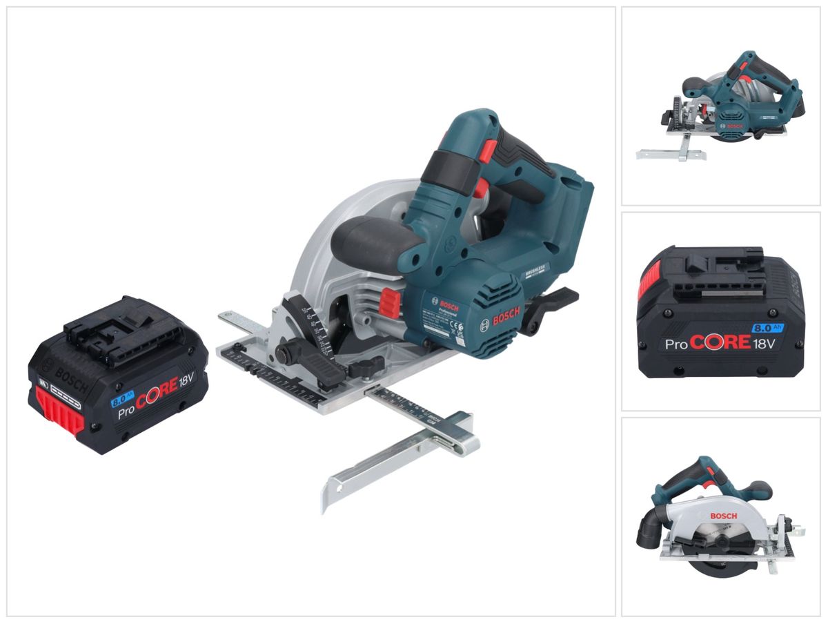 Bosch GKS 18V-57-2 Scie circulaire sans fil professionnelle 18 V 165 mm sans balais + 1x batterie ProCORE 8,0 Ah - sans chargeur