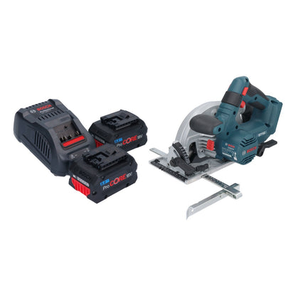 Bosch GKS 18V-57-2 Scie circulaire professionnelle sur batterie 18 V 165 mm sans balais + 2 batteries ProCORE 8,0 Ah + chargeur