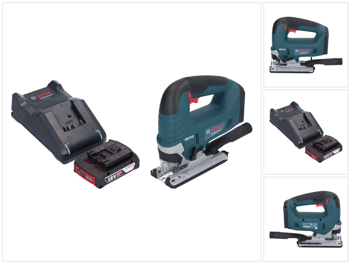 Bosch GST 18V-125 B Scie sauteuse professionnelle sans fil 18 V 125 mm sans balais + 1x batterie 2,0 Ah + chargeur