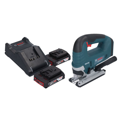 Bosch GST 18V-125 B Scie sauteuse professionnelle sans fil 18 V 125 mm sans balais + 2 batteries 2,0 Ah + chargeur