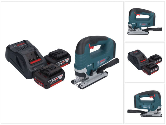 Bosch GST 18V-125 B Scie sauteuse professionnelle sans fil 18 V 125 mm sans balais + 2 batteries 5,0 Ah + chargeur