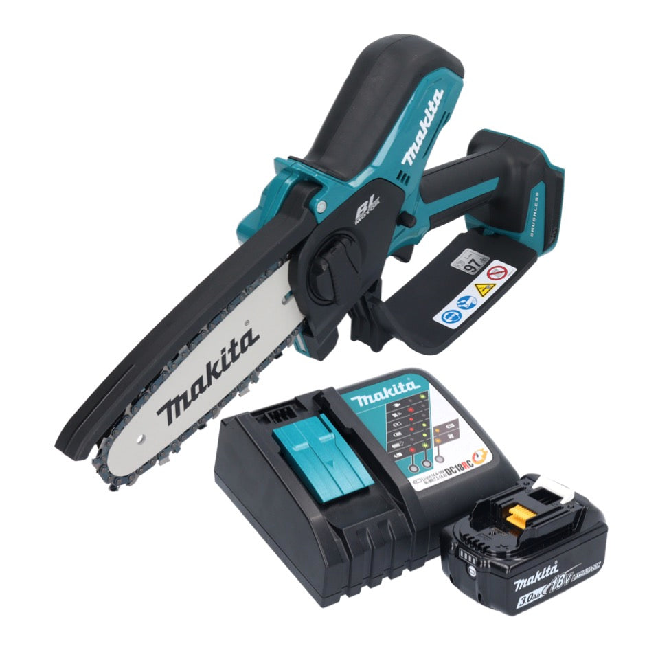 Makita DUC 150 RF Akku Kettensäge 18 V 15 cm Brushless + 1x Akku 3,0 Ah + Ladegerät