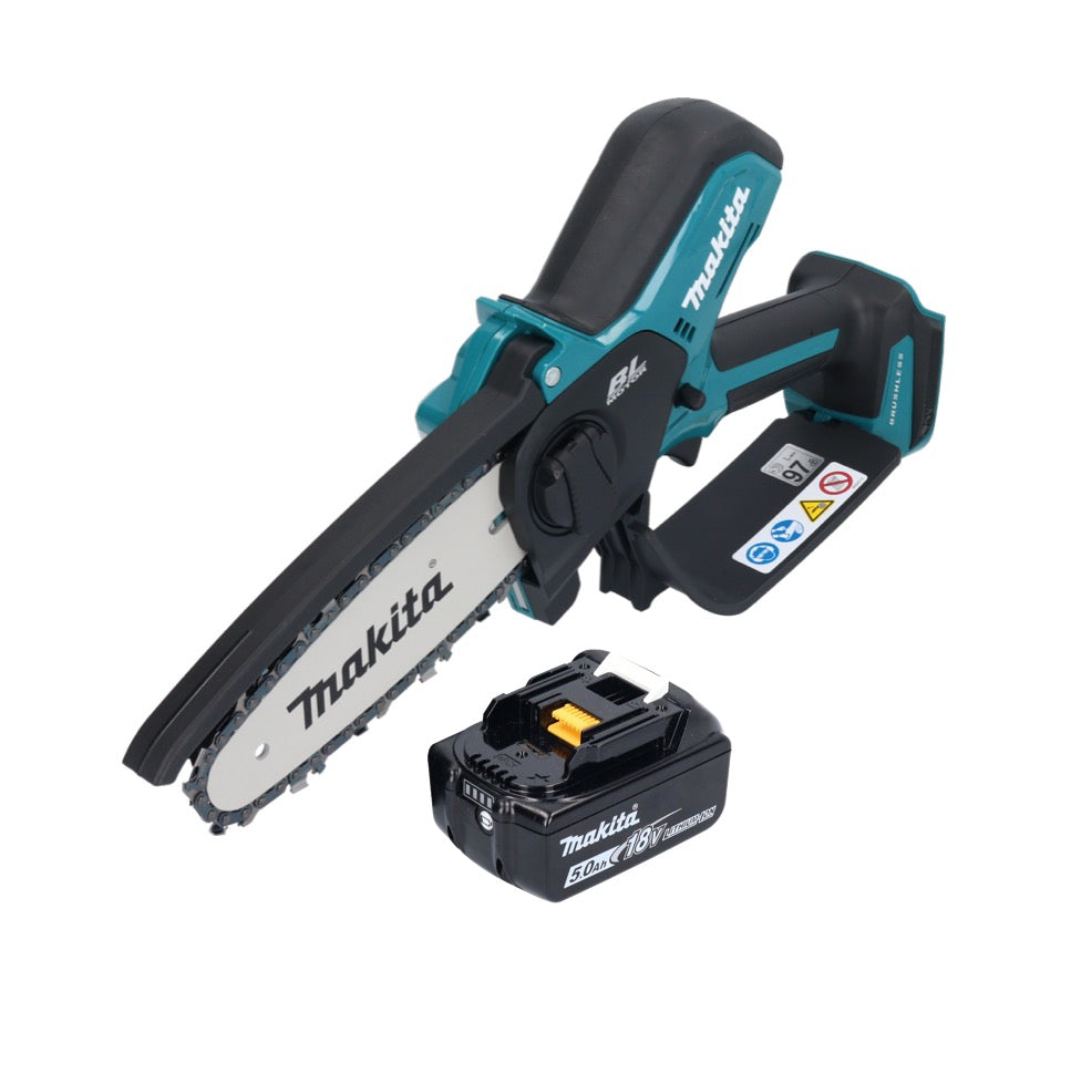 Makita DUC 150 T Akku Kettensäge 18 V 15 cm Brushless + 1x Akku 5,0 Ah - ohne Ladegerät