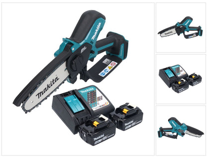 Makita DUC 150 RG2 Akku Kettensäge 18 V 15 cm Brushless + 2x Akku 6,0 Ah + Ladegerät