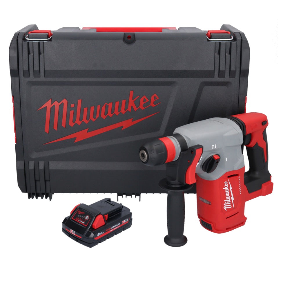 Marteau combiné à batterie Milwaukee M18 BLHX-301X 18 V 2,3 J sans balais + 1x batterie 3,0 Ah + boîtier HD - sans chargeur