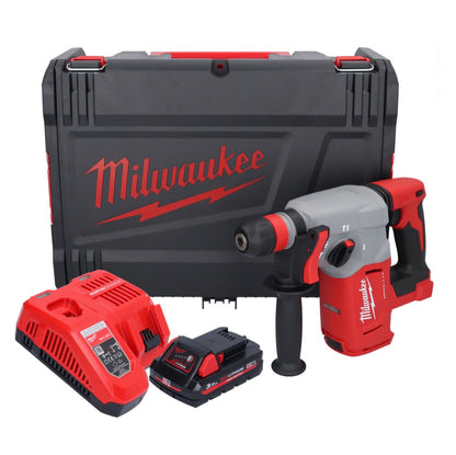 Marteau combiné à batterie Milwaukee M18 BLHX-301X 18 V 2,3 J sans balais + 1x batterie 3,0 Ah + chargeur + boîtier HD