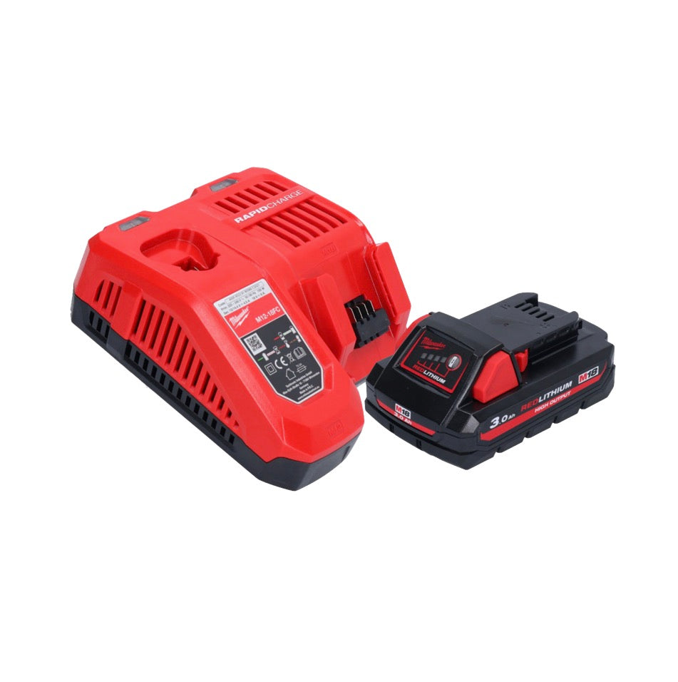 Marteau combiné à batterie Milwaukee M18 BLHX-301X 18 V 2,3 J sans balais + 1x batterie 3,0 Ah + chargeur + boîtier HD